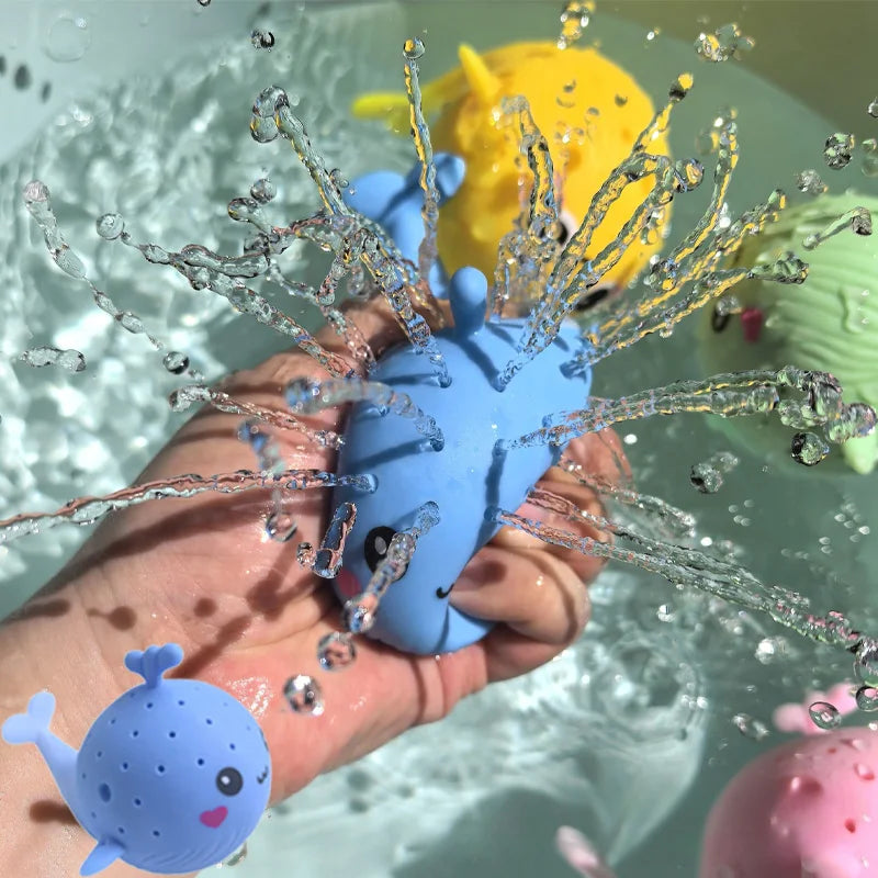 Cute Whale Bath Toy – Squeeze & Spray Water Toy 🐳