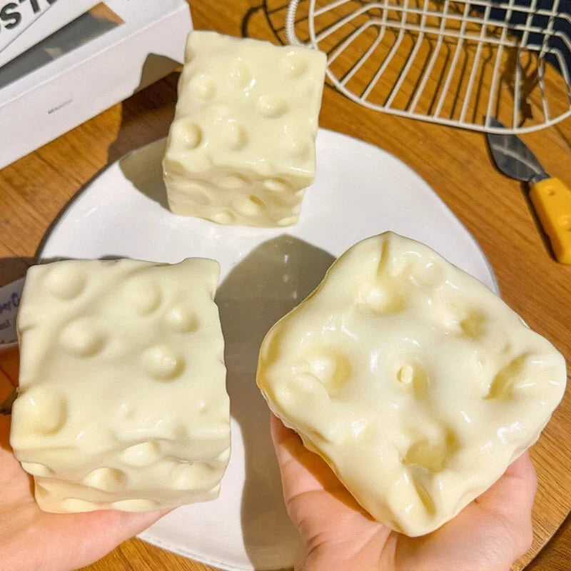 Cheese Cube Squishy Stress Ball