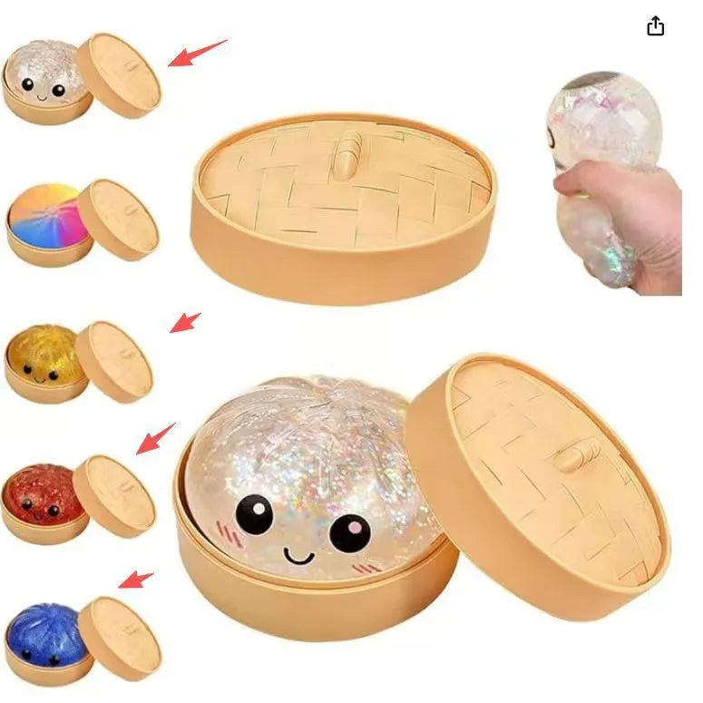 Glitter Dumpling Squishy – Super Soft Stress Relief Toy