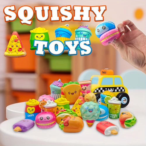 12-Piece Mini Squishy Toy Set – Random Stress Relief Fidget Pack