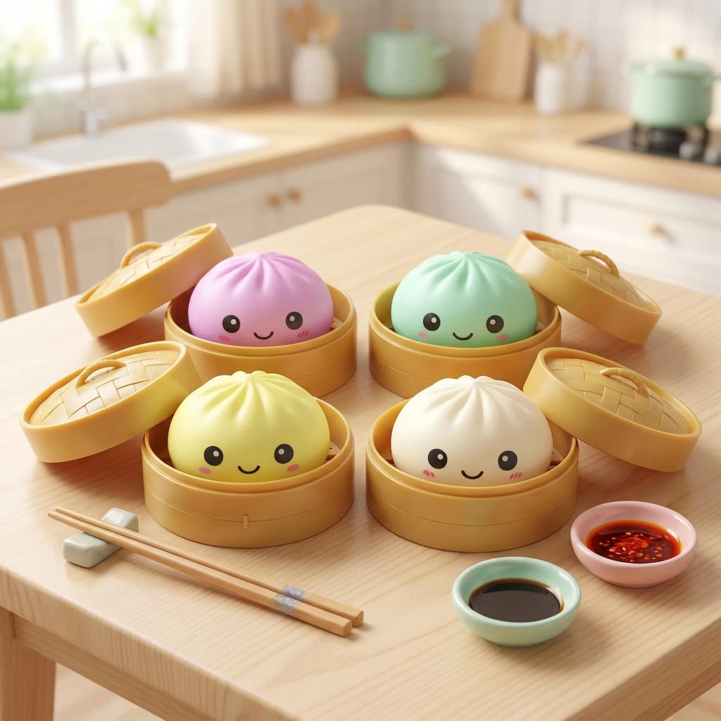 Glitter Dumpling Squishy – Super Soft Stress Relief Toy