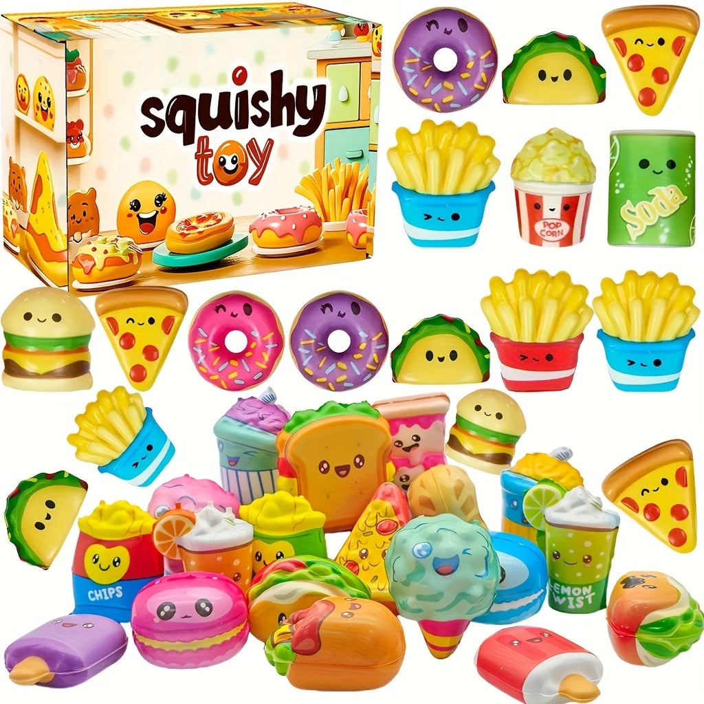 12-Piece Mini Squishy Toy Set – Random Stress Relief Fidget Pack