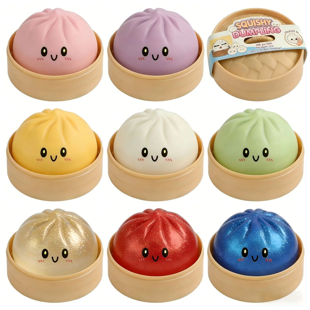 Glitter Dumpling Squishy – Super Soft Stress Relief Toy