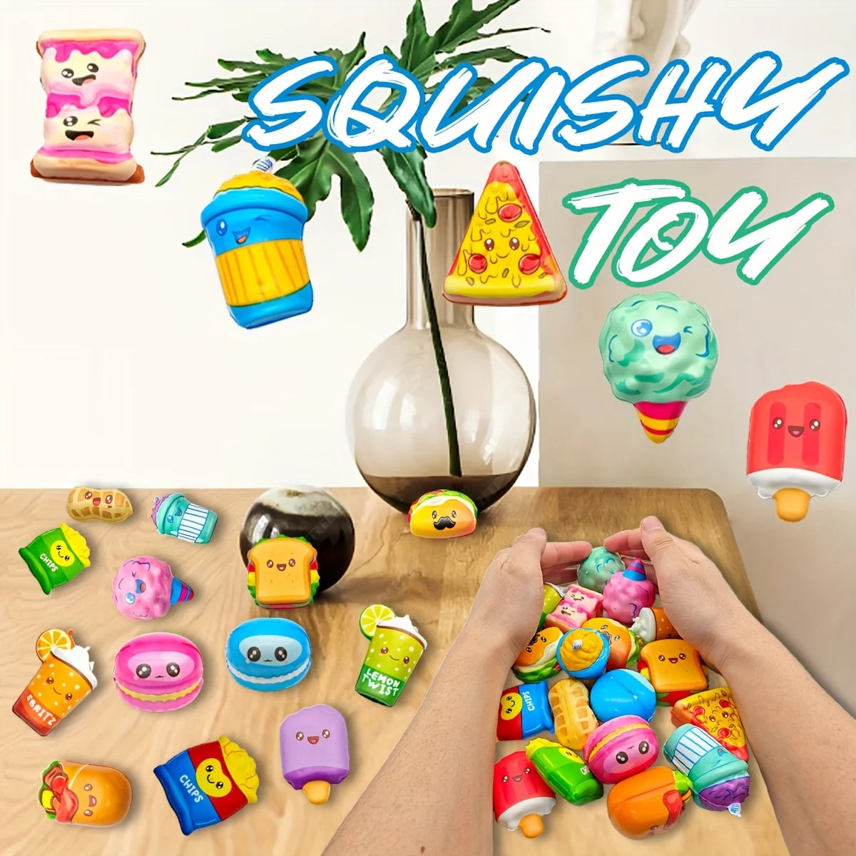 12-Piece Mini Squishy Toy Set – Random Stress Relief Fidget Pack